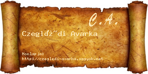 Czeglédi Avarka névjegykártya
